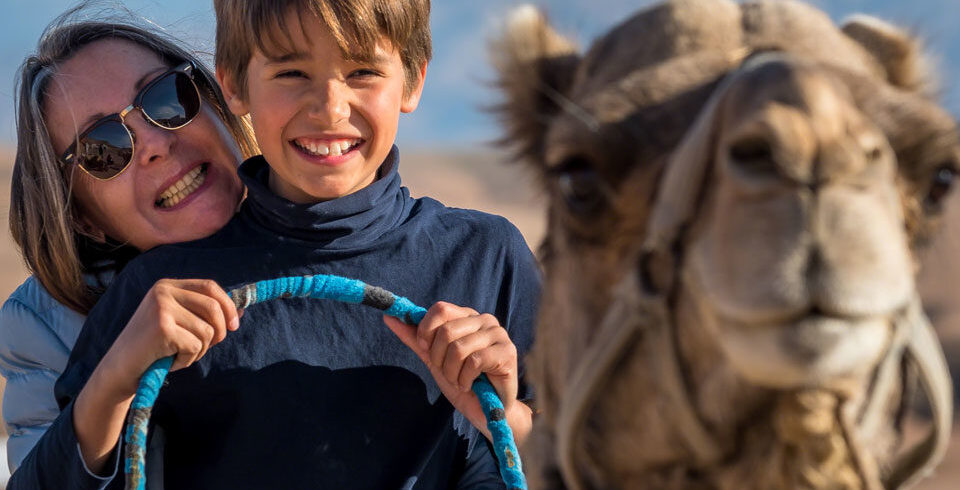 camel ride agafay familie trip